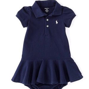 9month old Navy Blue dress with pink horse